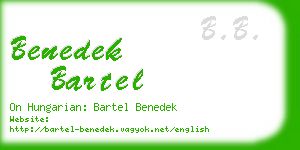 benedek bartel business card